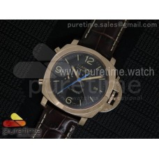 PAM525 P RG V6F Black Dial on Brown Leather Strap P.9100