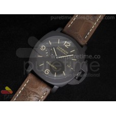PAM386 M Composite 1:1 Best Edition on Brown Croc-style Strap P.9000 Movement
