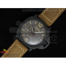 PAM402 1950 8  Days GMT PVD Brown Dial on Brown Leather Strap
