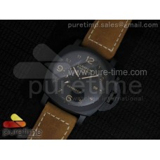 PAM441 O Real Ceramic V6F 1:1 Best Edition Lite on Brown Asso Strap P.9001