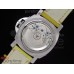 PAM049 White Dial on Yellow Leather Strap A23J