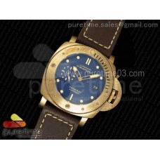 PAM671 T Bronzo Lite XF Best Edition Blue Dial on Dark Brown Leather Strap P.9010