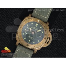 PAM382 N Bronzo V6F 1:1 Best Edition on Gray Kevlar Diving Strap P9000