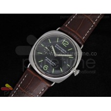 Radiomir Black Seal Automatic SS Black Dial on Brown Leather Strap A21J